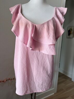 Nine West Pink Textured Sleeveless Top
